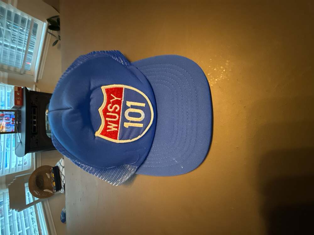 Vintage WUSY 101 Radio Station Blue Trucker Hat Snapback Mesh Cap Size M/L